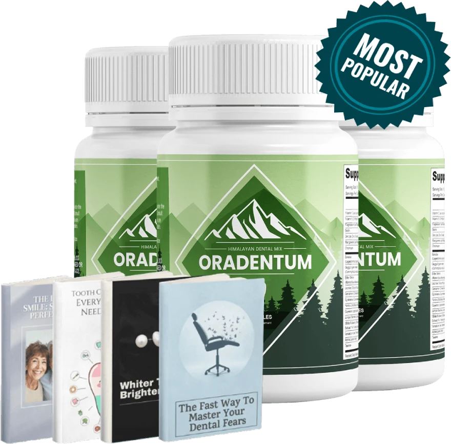 Oradentum Himalayan Dental Mix three bottle pack with eBooks